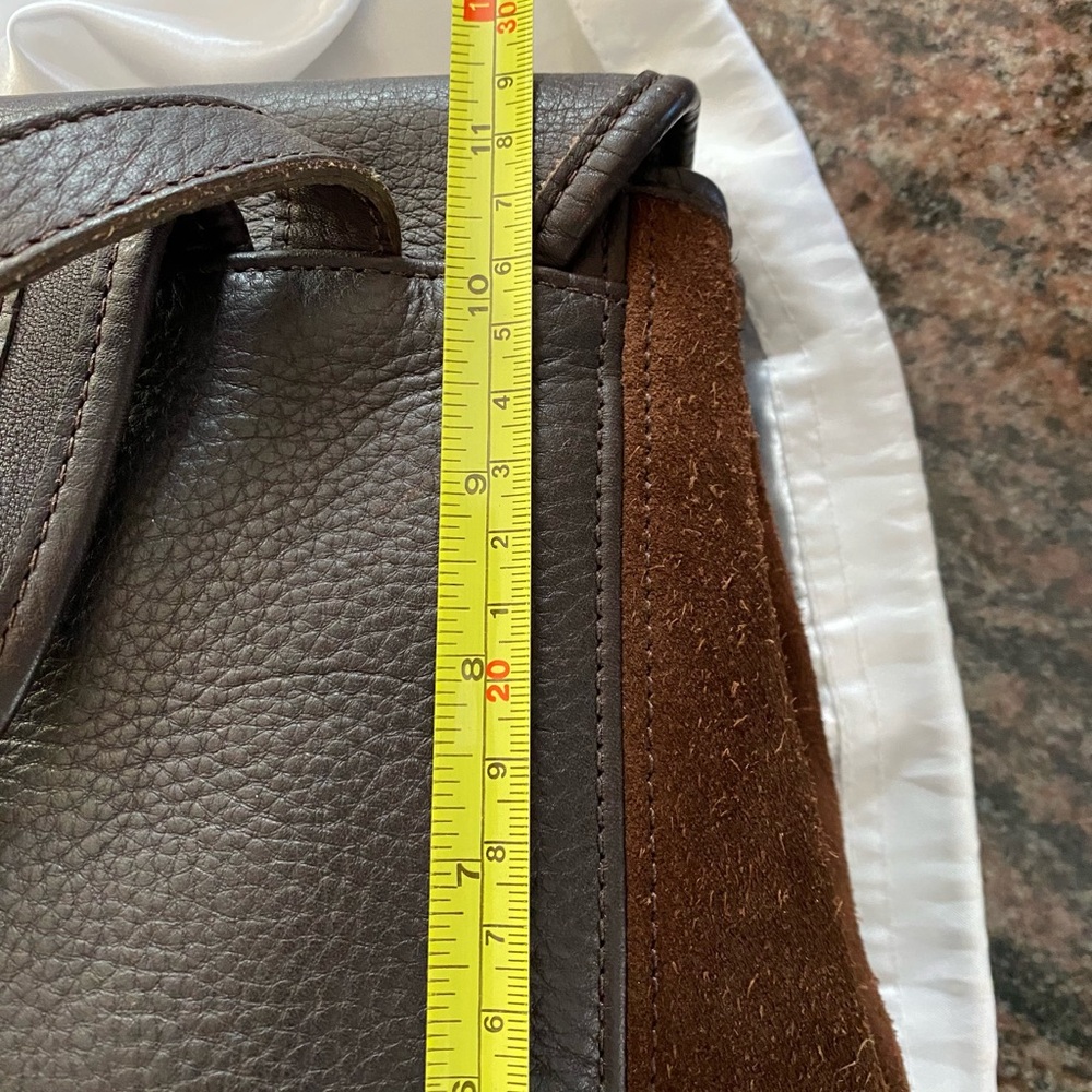 Coach brown suede and leather Berkeley backpack - Picture 9 of 13